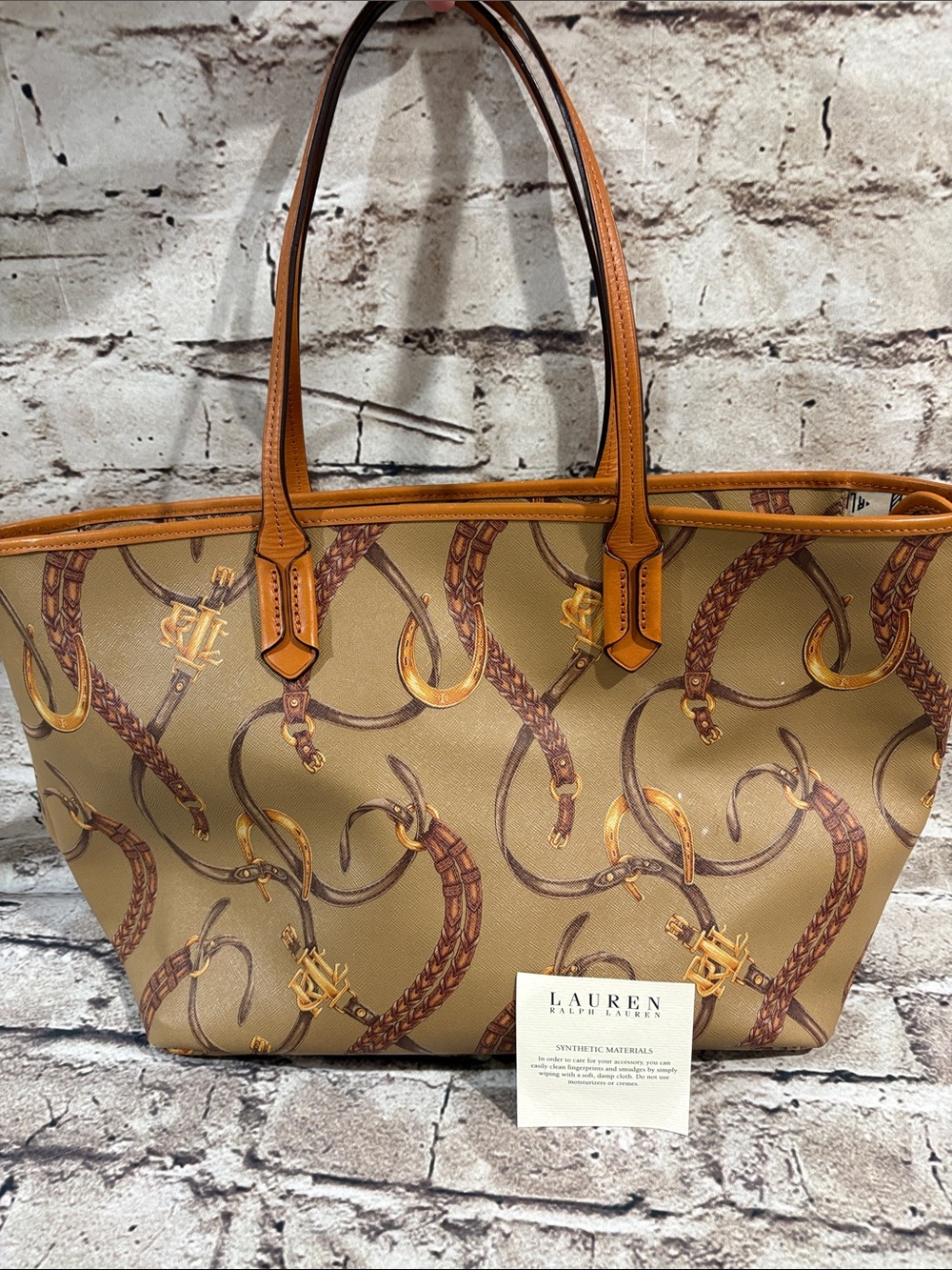 VTG- Lauren Ralph Lauren Caldwell Belting Tote Bag